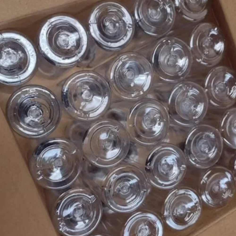 25 Clear Plastic Bottles 2oz NEW Flip Top Travel Size
